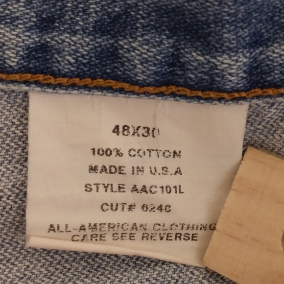 #1 48x30 Vintage All American Clothing Made in USA Men's Jeans - Picture 3 of 9